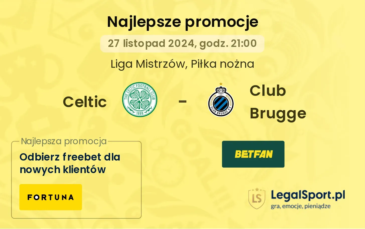 Celtic - Club Brugge promocje bukmacherskie