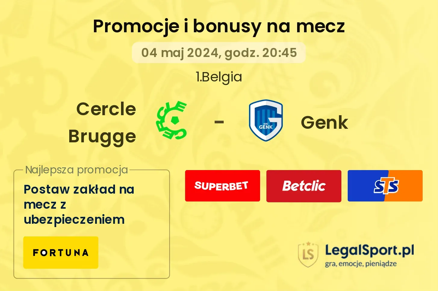 Cercle Brugge - Genk promocje bonusy na mecz