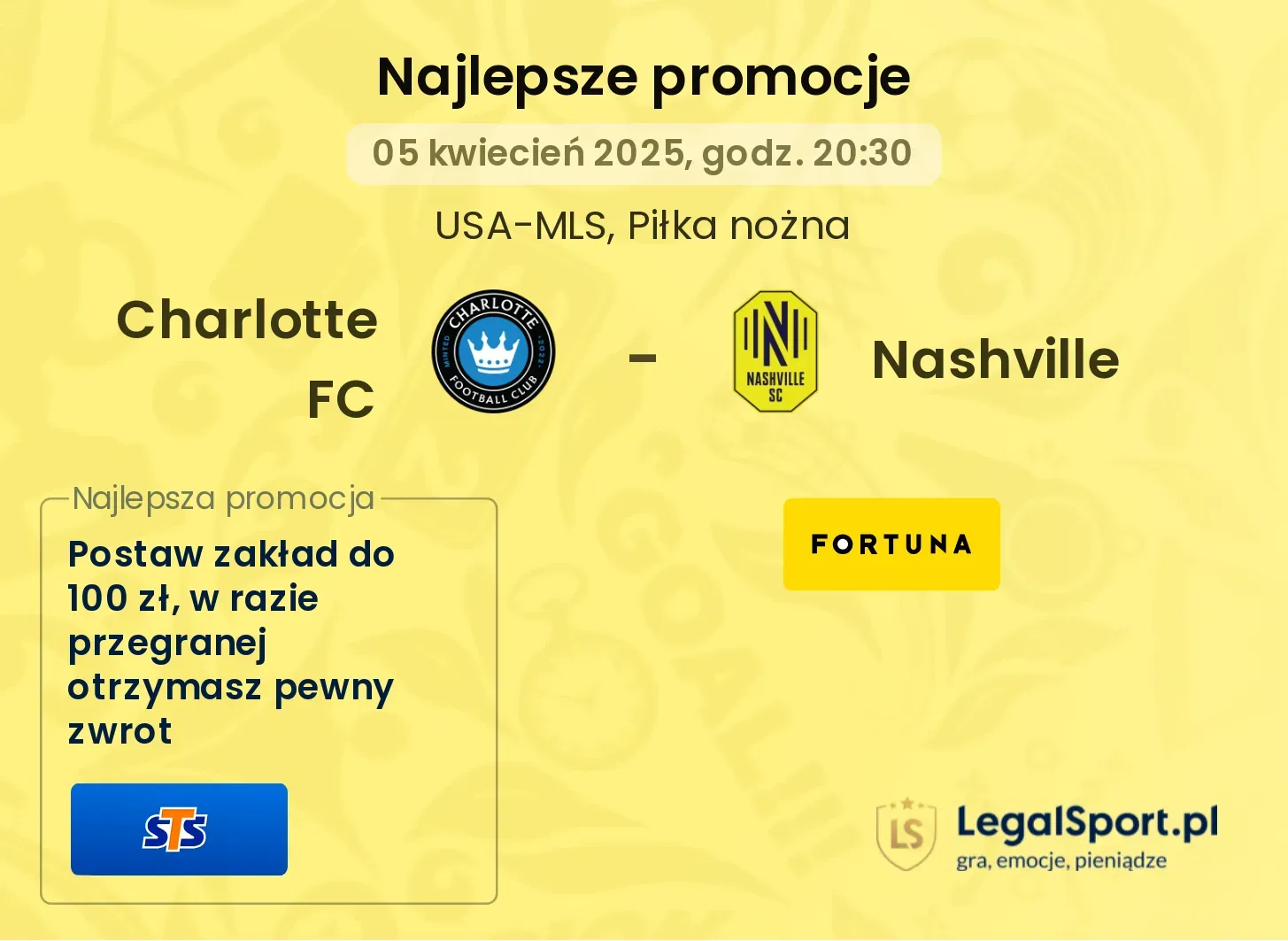 Charlotte FC - Nashville promocje bukmacherskie