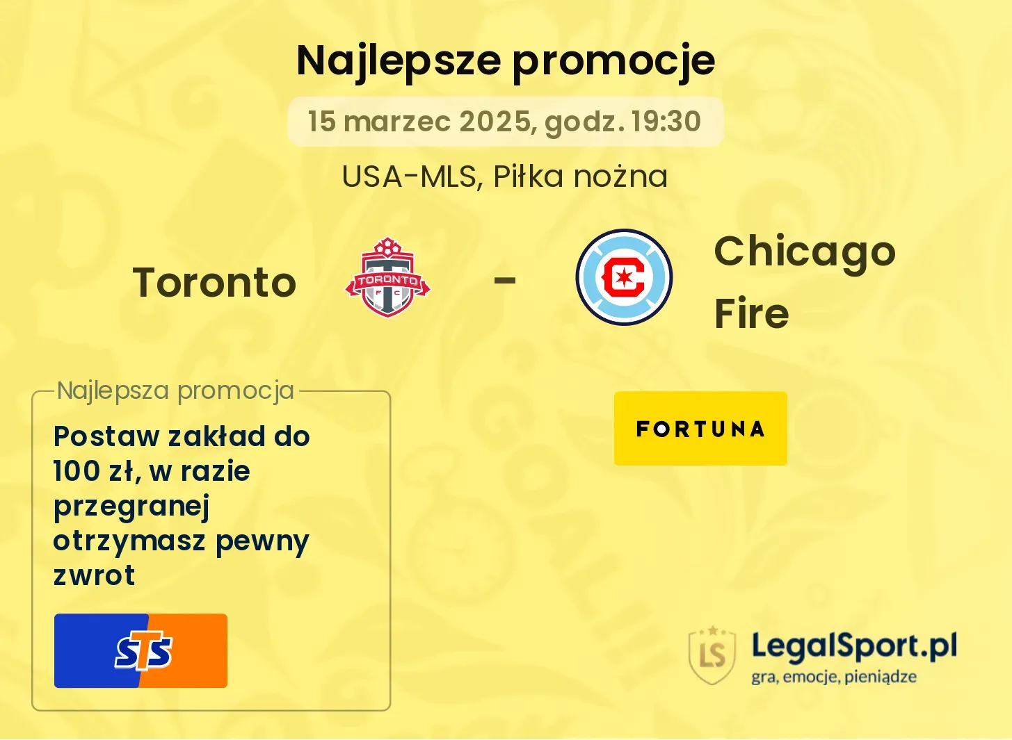 Toronto - Chicago Fire promocje u bukmacherów