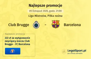 Club Brugge - Barcelona promocje u bukmacherów
