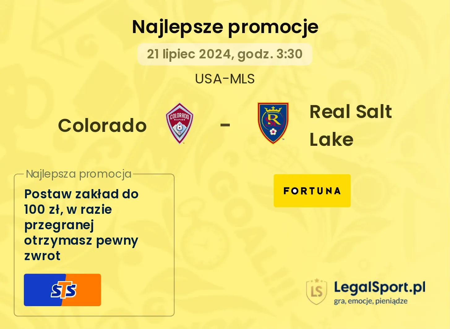 Colorado - Real Salt Lake promocje u bukmacherów (21.07, 03:30)