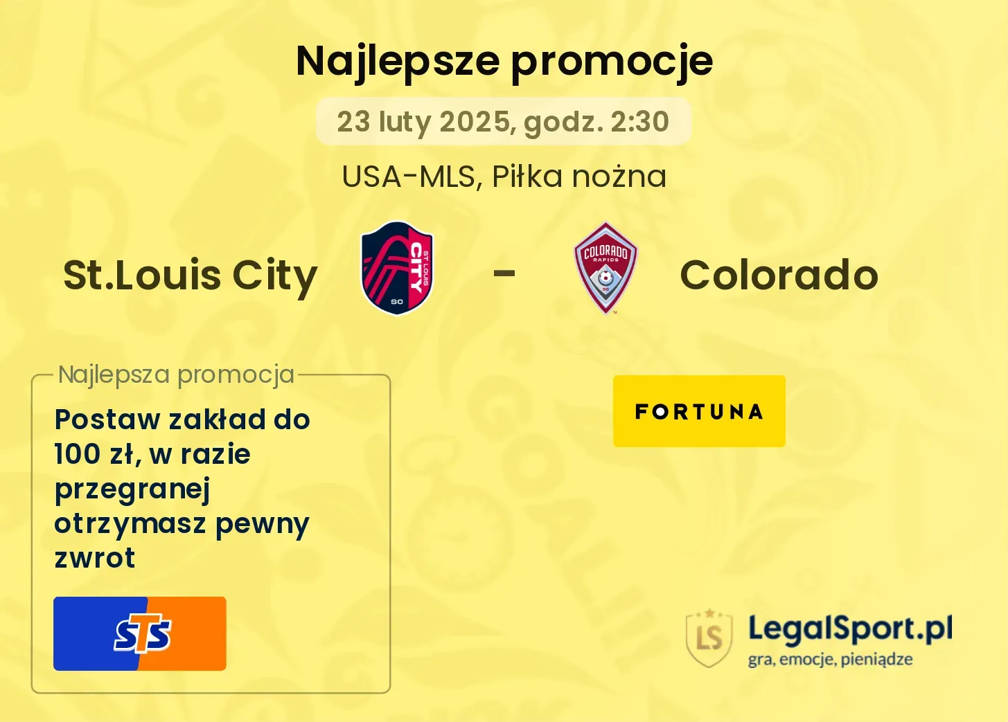 St.Louis City - Colorado promocje u bukmacherów