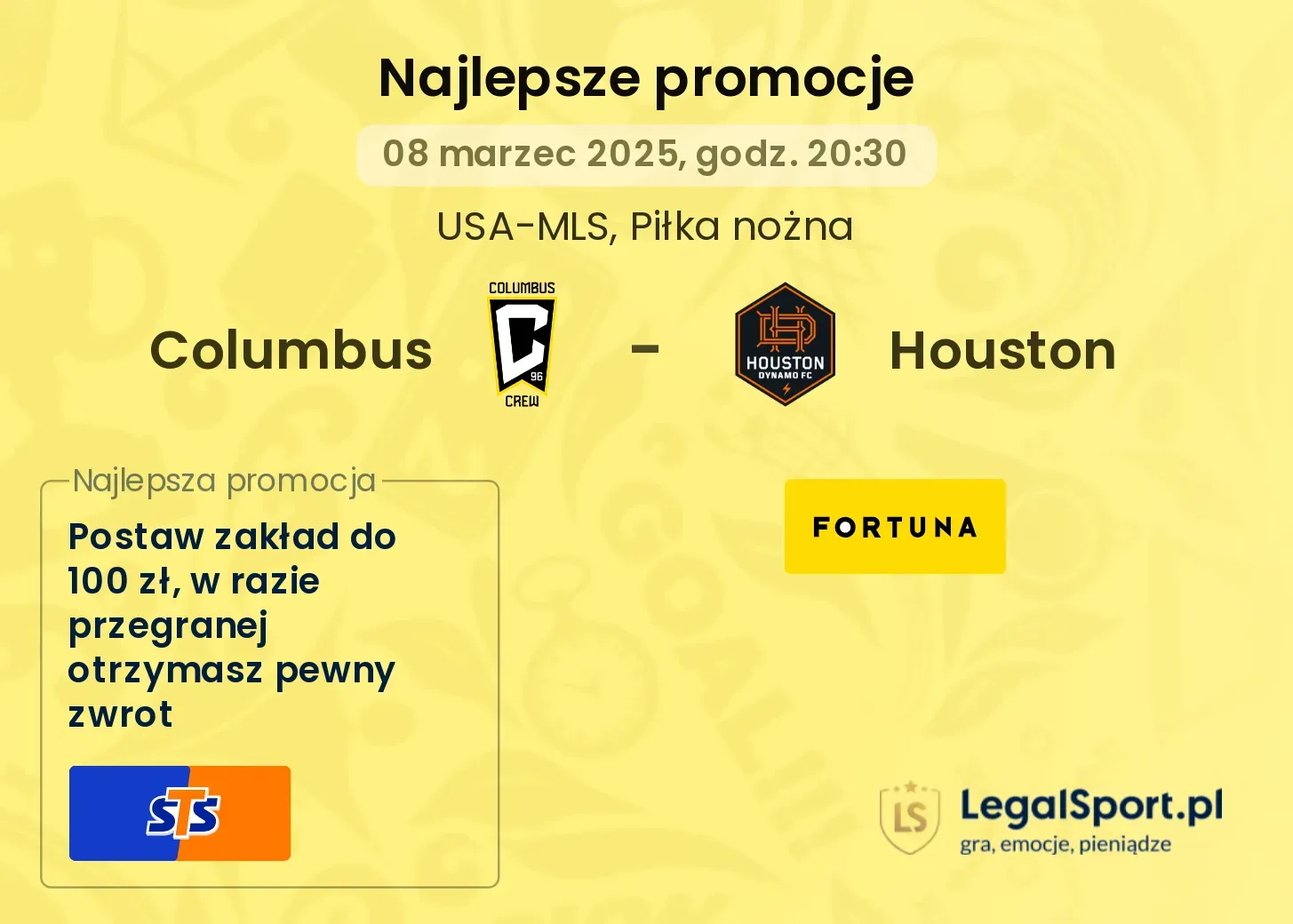 Columbus - Houston promocje u bukmacherów