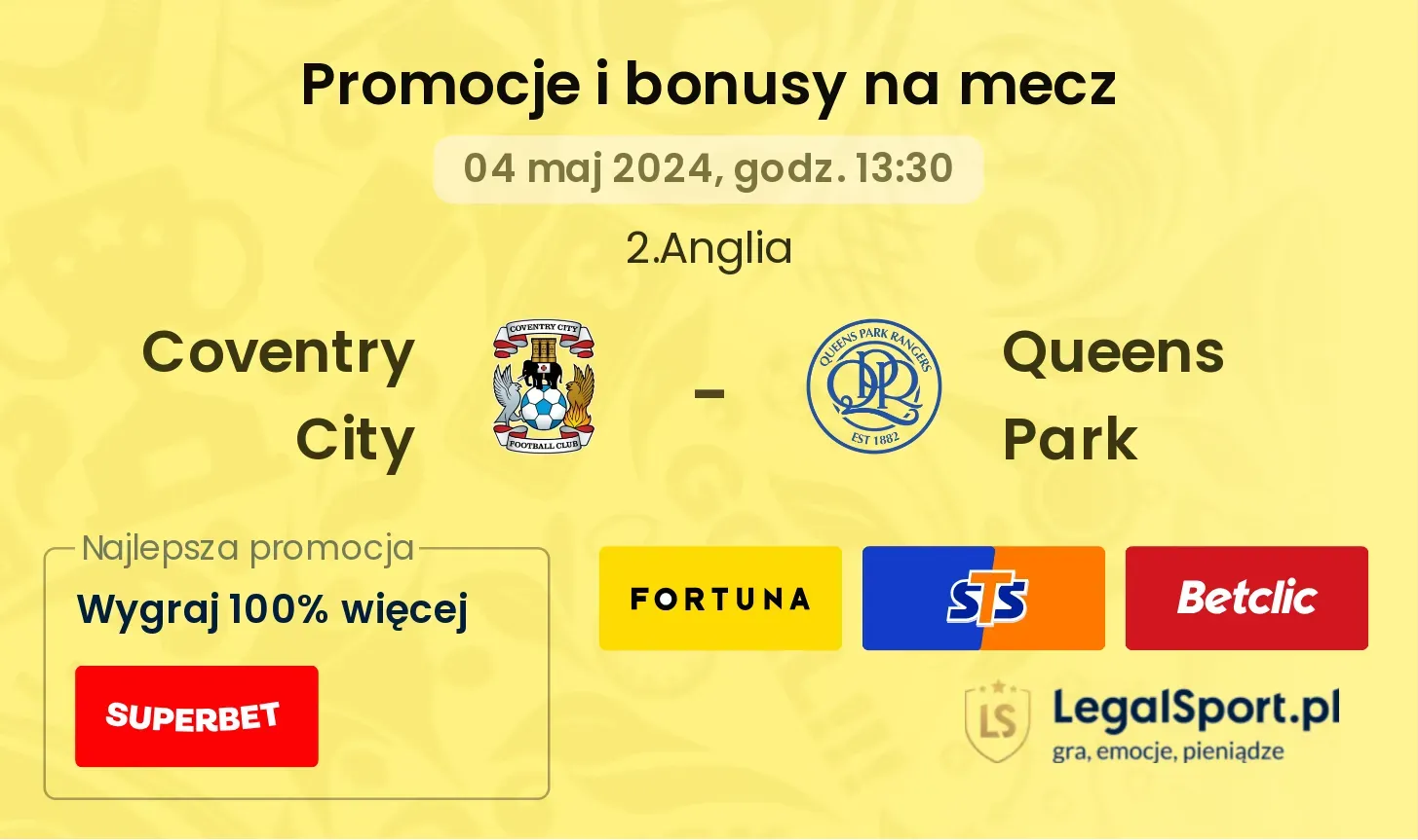 Coventry City - Queens Park promocje bonusy na mecz