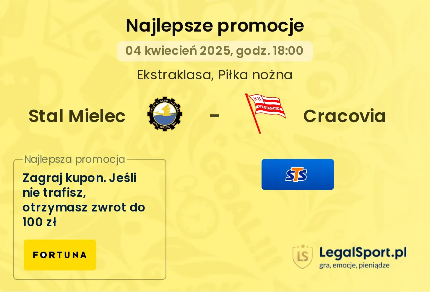 Stal Mielec - Cracovia promocje bukmacherskie