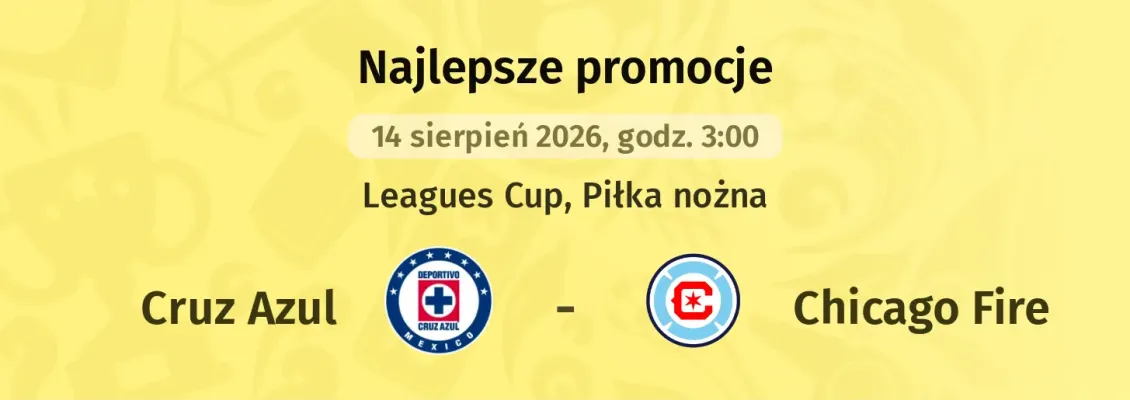 Promocja STS: 300 zł za wytypowanie drużyny z golem w meczu Cruz Azul – Chicago Fire