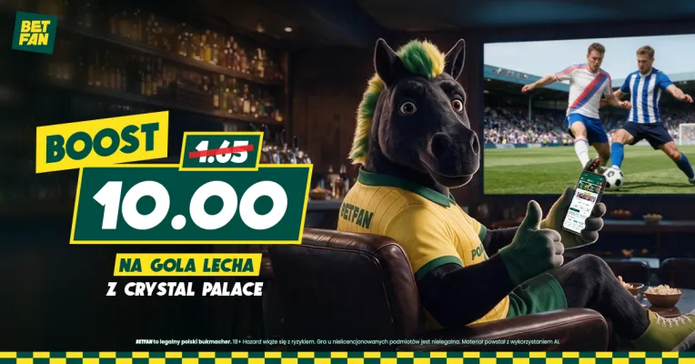 Promocja BETFAN: 176 zł za gola Lecha w meczu Crystal Palace - Lech Poznań