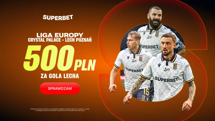Promocja Superbet: 500 PLN za gola Lecha Poznań w meczu z Crystal Palace