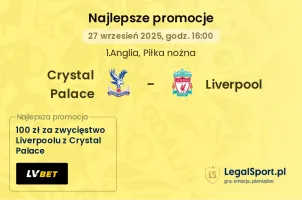Crystal Palace - Liverpool promocje u bukmacherów