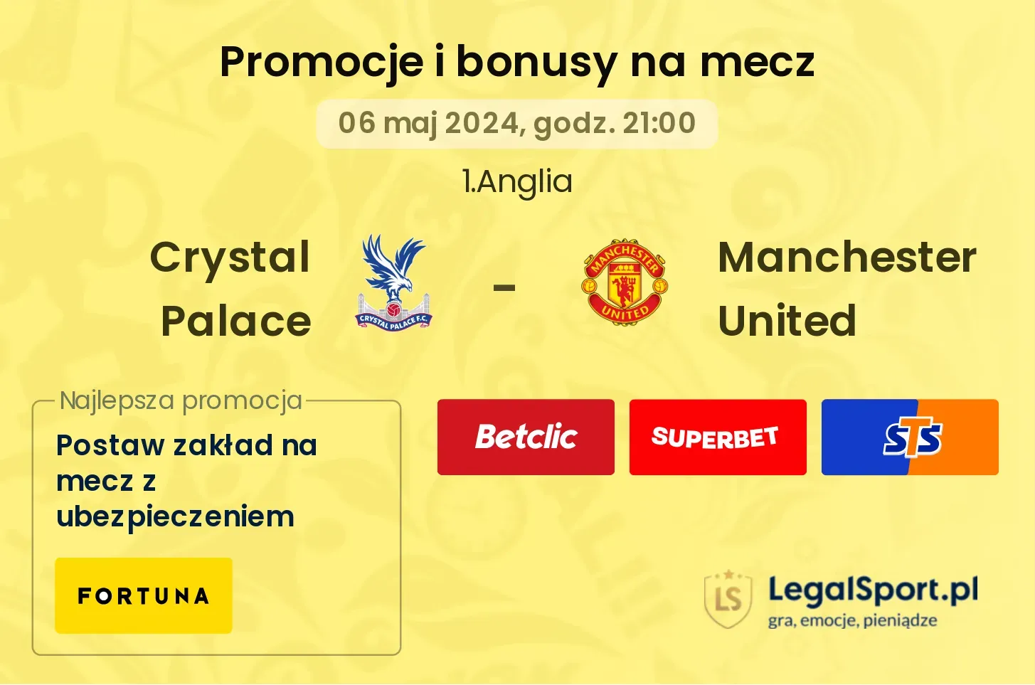 Crystal Palace - Manchester United promocje bonusy na mecz