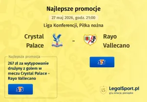 Crystal Palace - Rayo Vallecano promocje u bukmacherów
