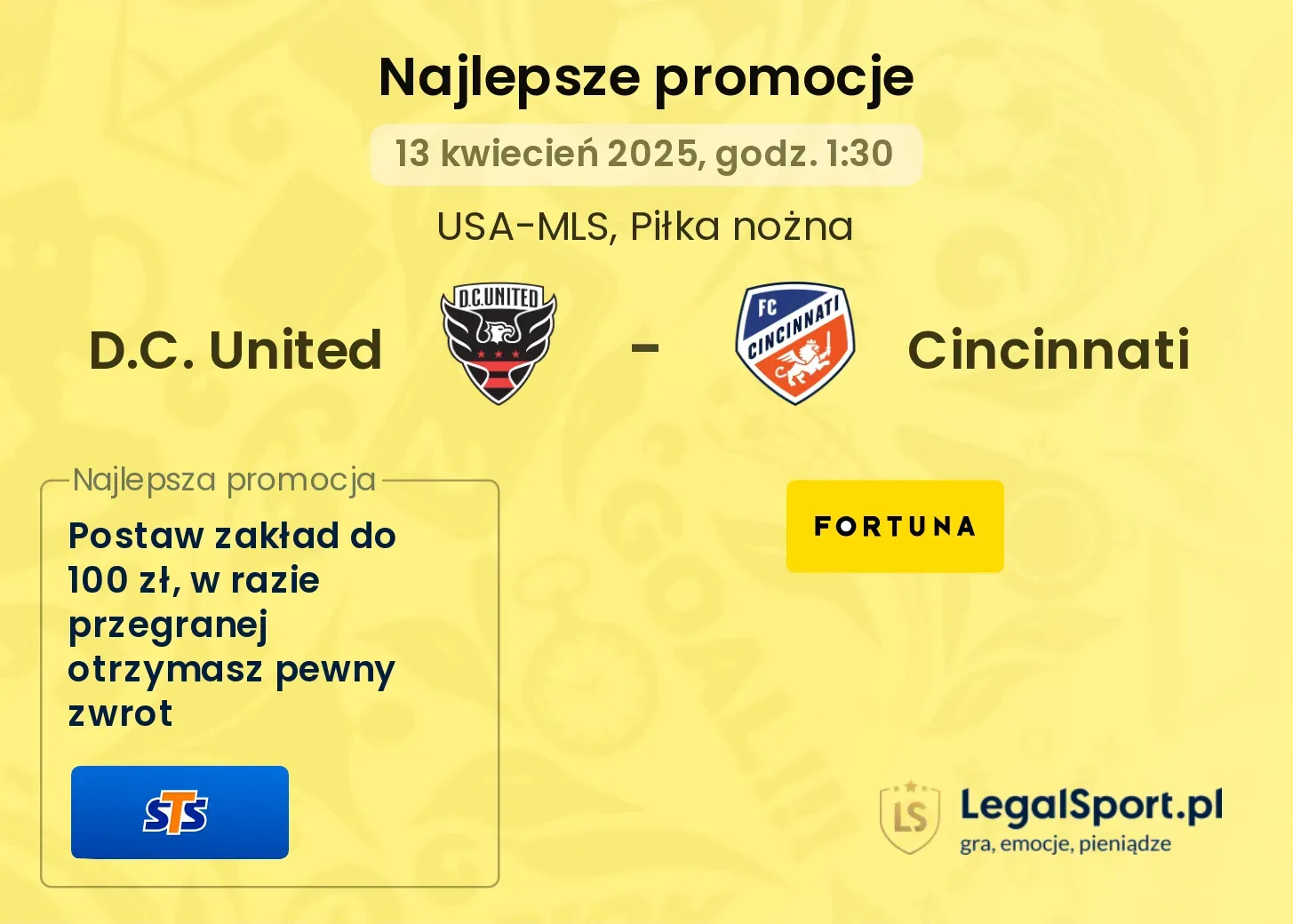 D.C. United - Cincinnati promocje bukmacherskie