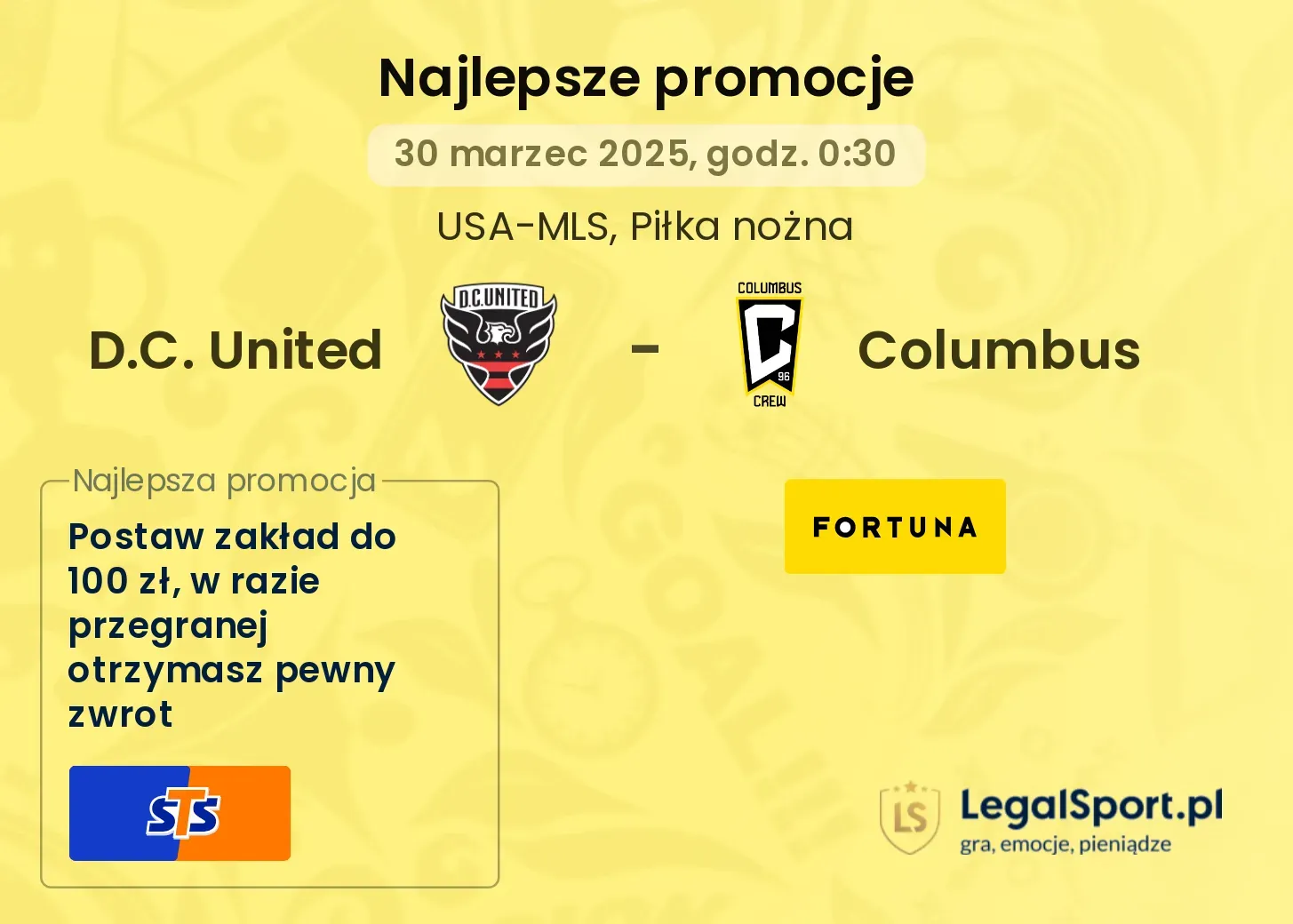 D.C. United - Columbus promocje u bukmacherów