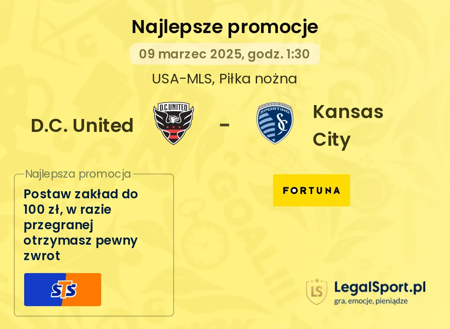 D.C. United - Kansas City promocje u bukmacherów