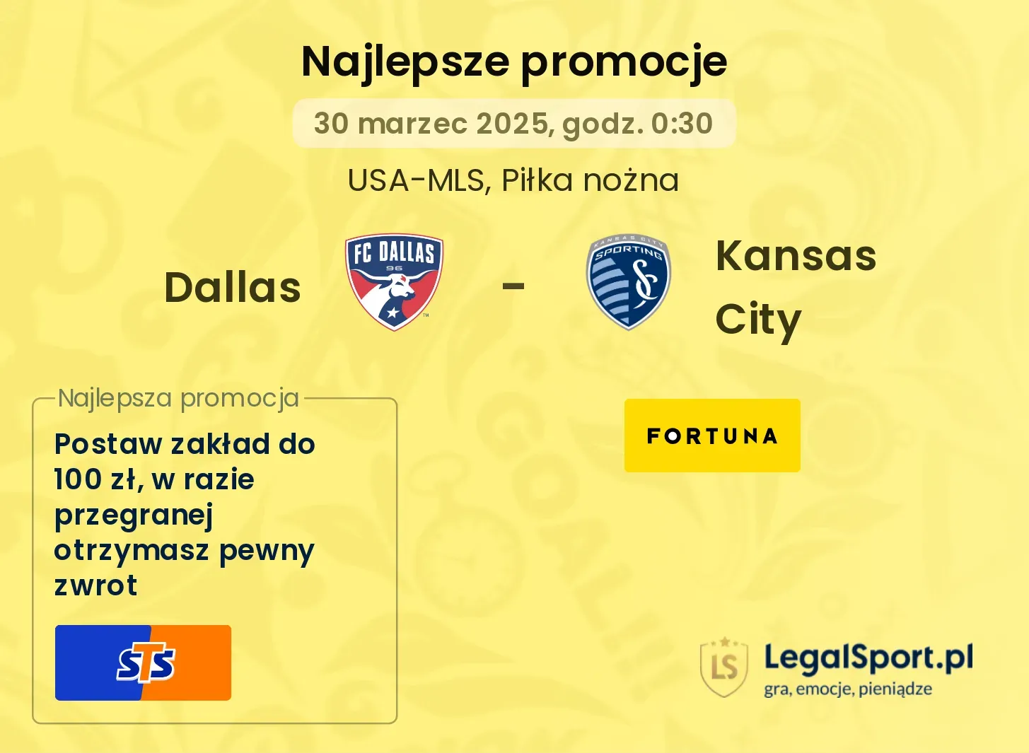 Dallas - Kansas City promocje bukmacherskie