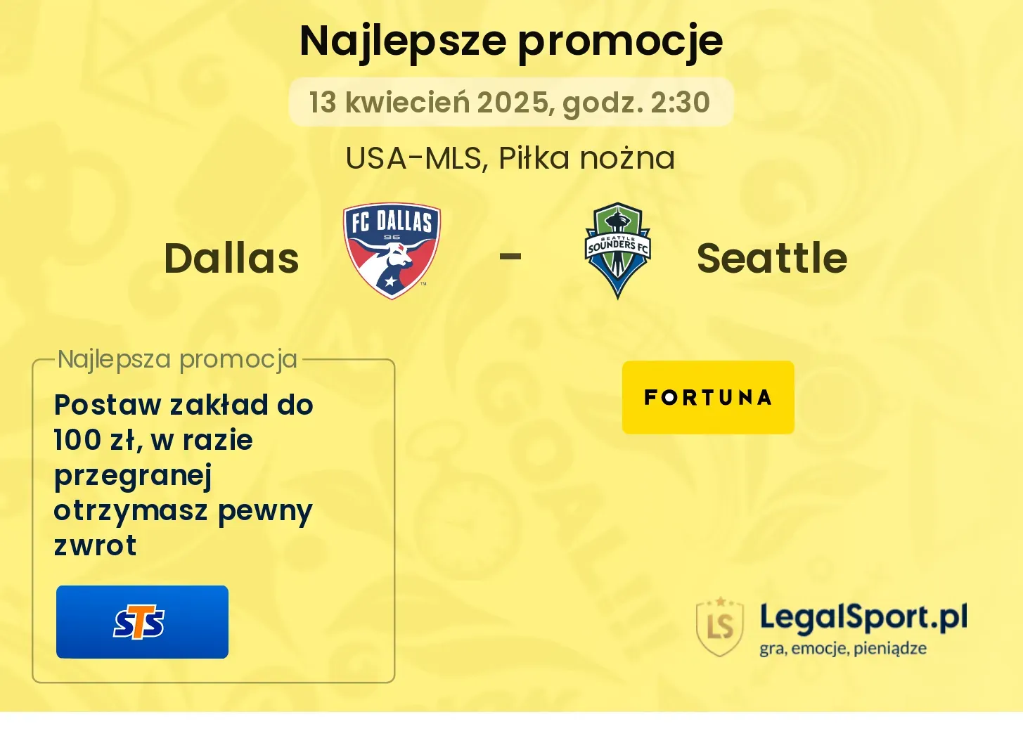 Dallas - Seattle promocje u bukmacherów