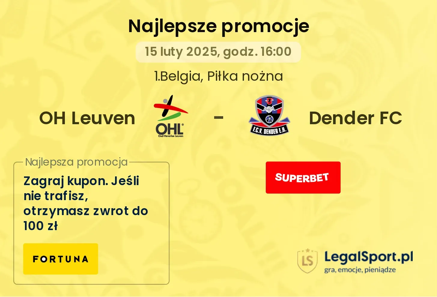 OH Leuven - Dender FC promocje u bukmacherów