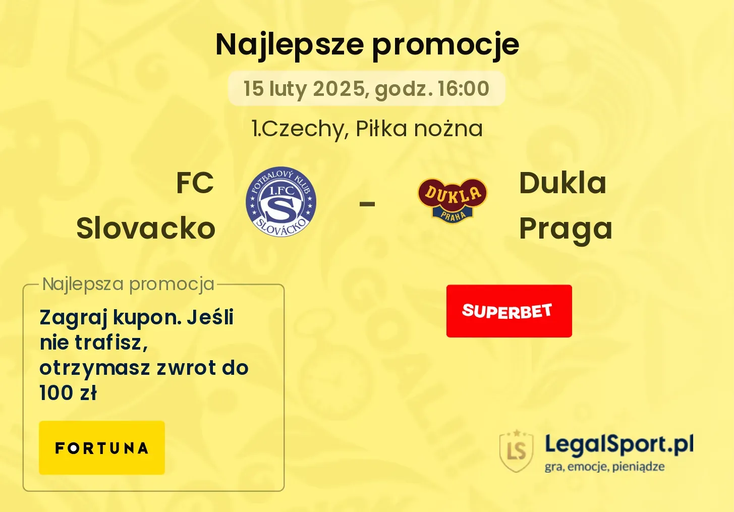 FC Slovacko - Dukla Praga promocje bukmacherskie