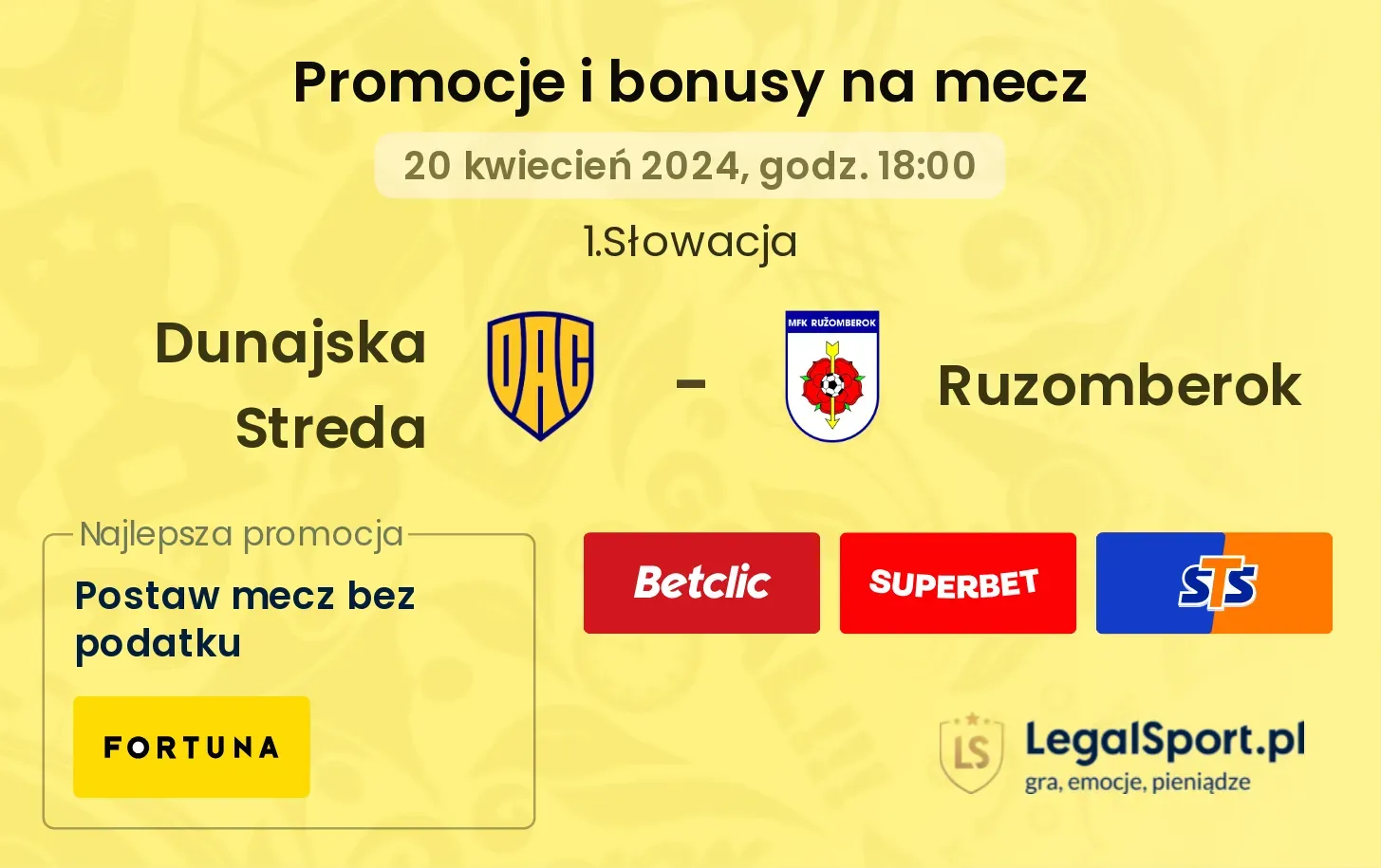 Dunajska Streda  - Ruzomberok promocje bonusy na mecz