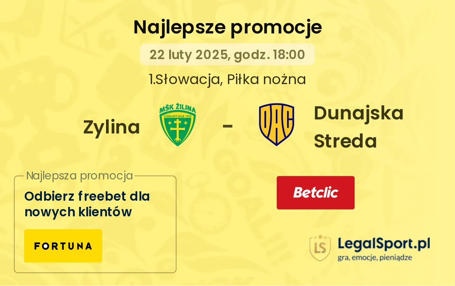 Zylina - Dunajska Streda  promocje bukmacherskie