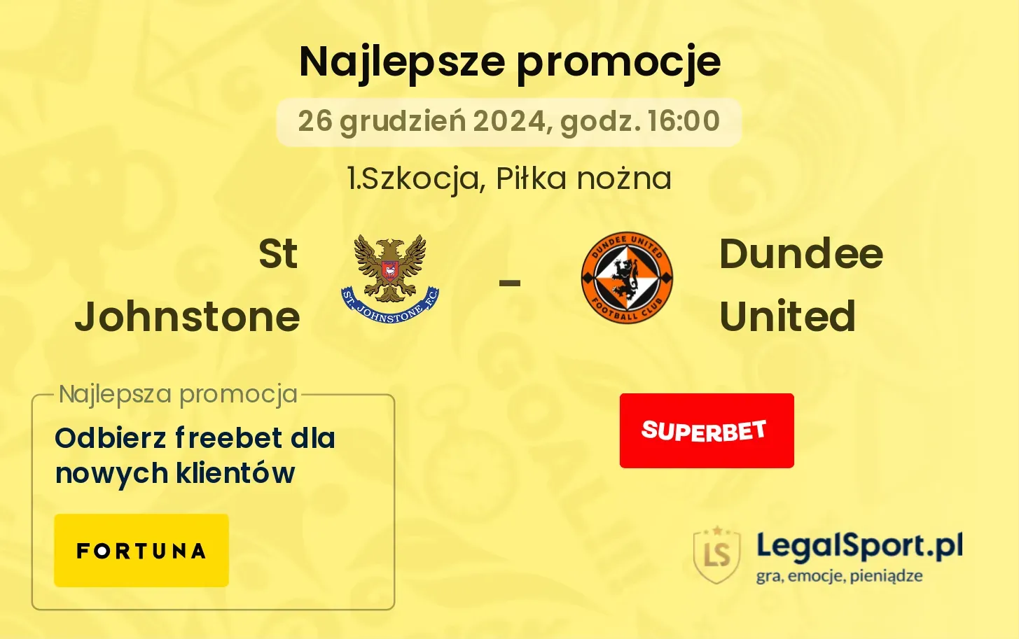 St Johnstone - Dundee United promocje bukmacherskie