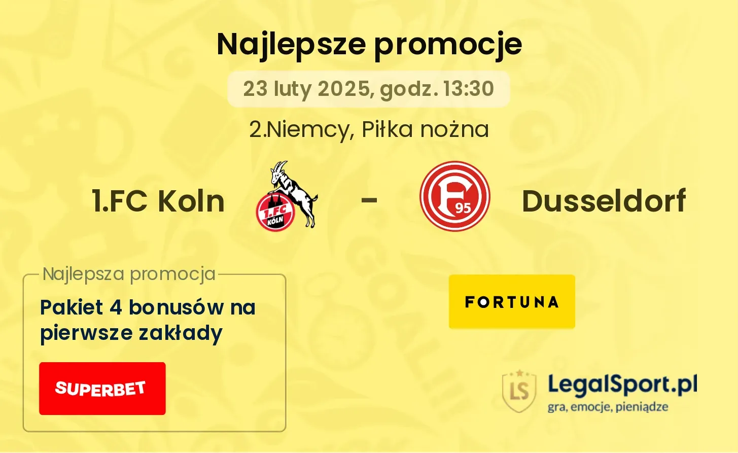 1.FC Koln - Dusseldorf promocje bukmacherskie
