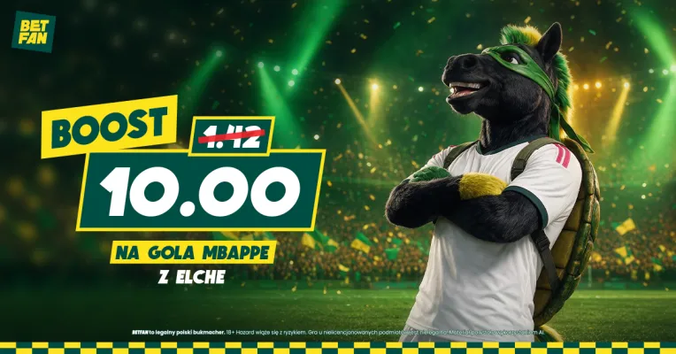Promocja BETFAN: 176 zł za gola Mbappe w meczu Elche - Real Madryt