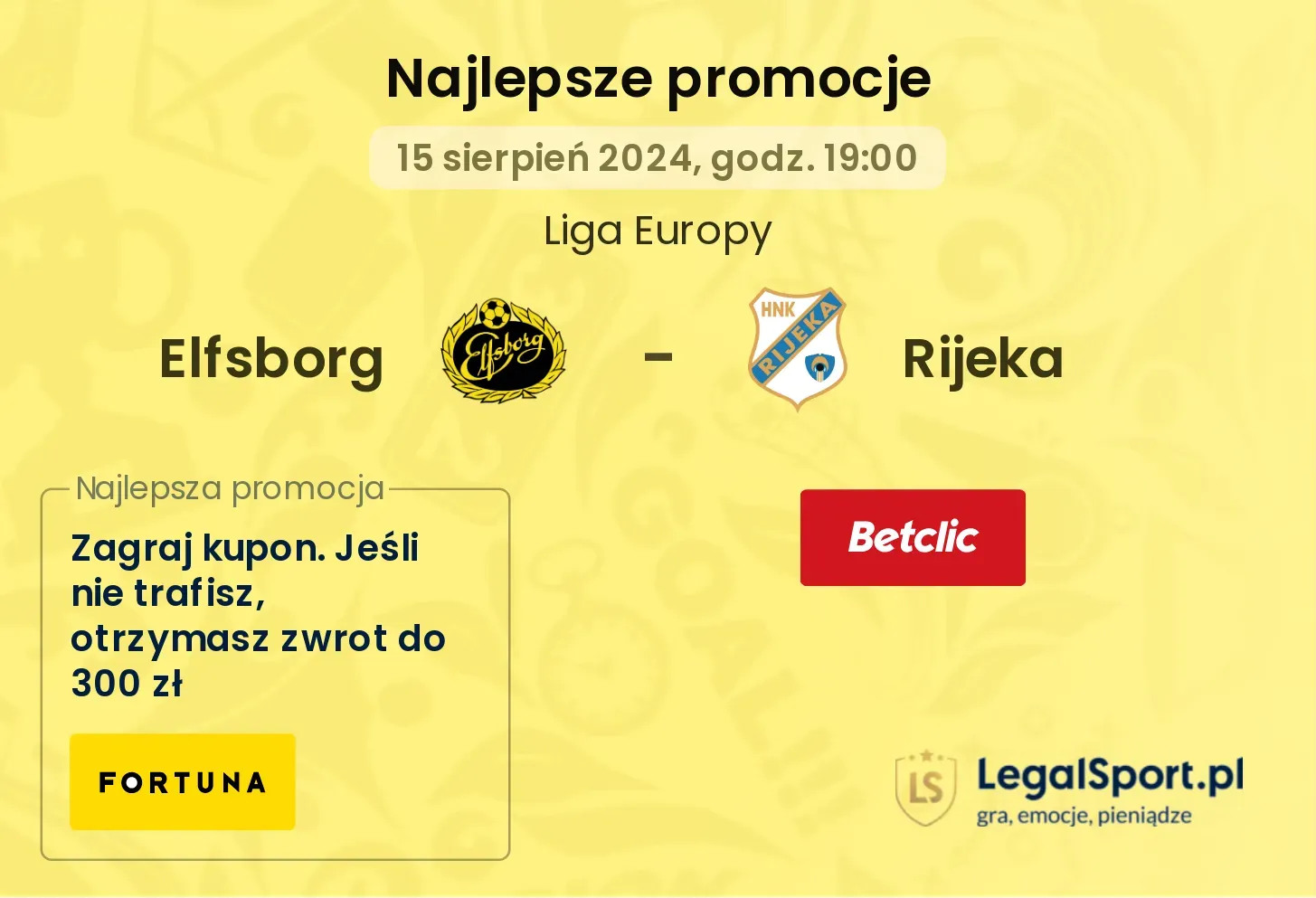 Elfsborg - Rijeka promocje bukmacherskie (15.08, 19:00)