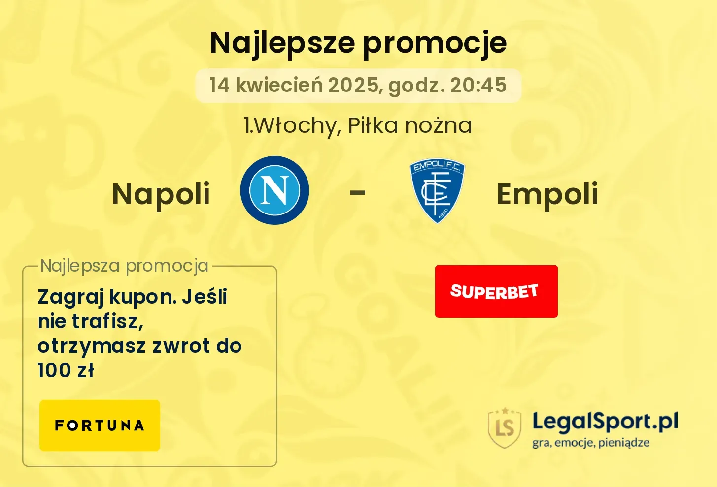 Napoli - Empoli promocje bukmacherskie