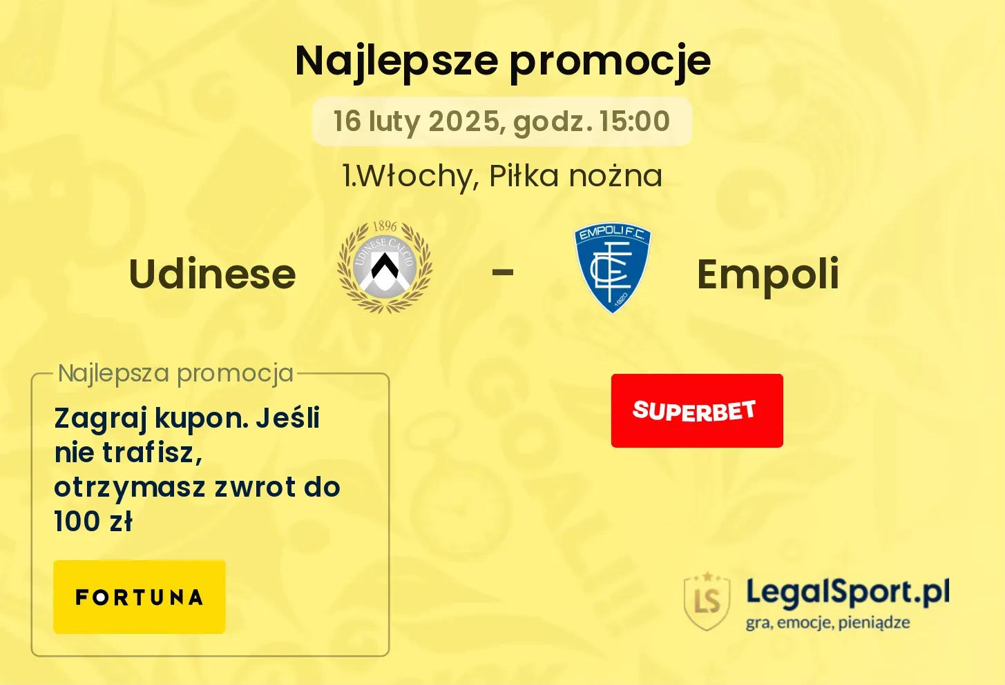 Udinese - Empoli promocje bukmacherskie
