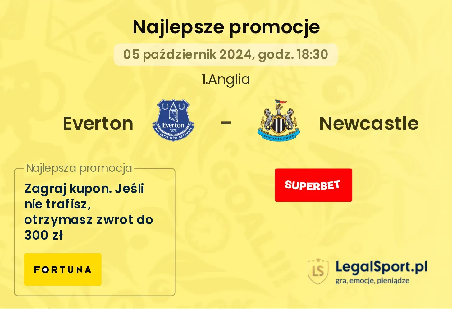 Everton - Newcastle promocje bukmacherskie 05.10, 18:30