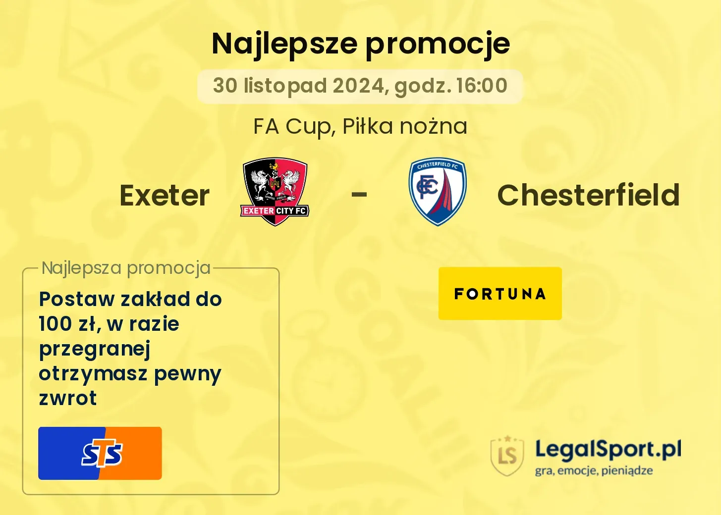 Exeter - Chesterfield promocje bukmacherskie