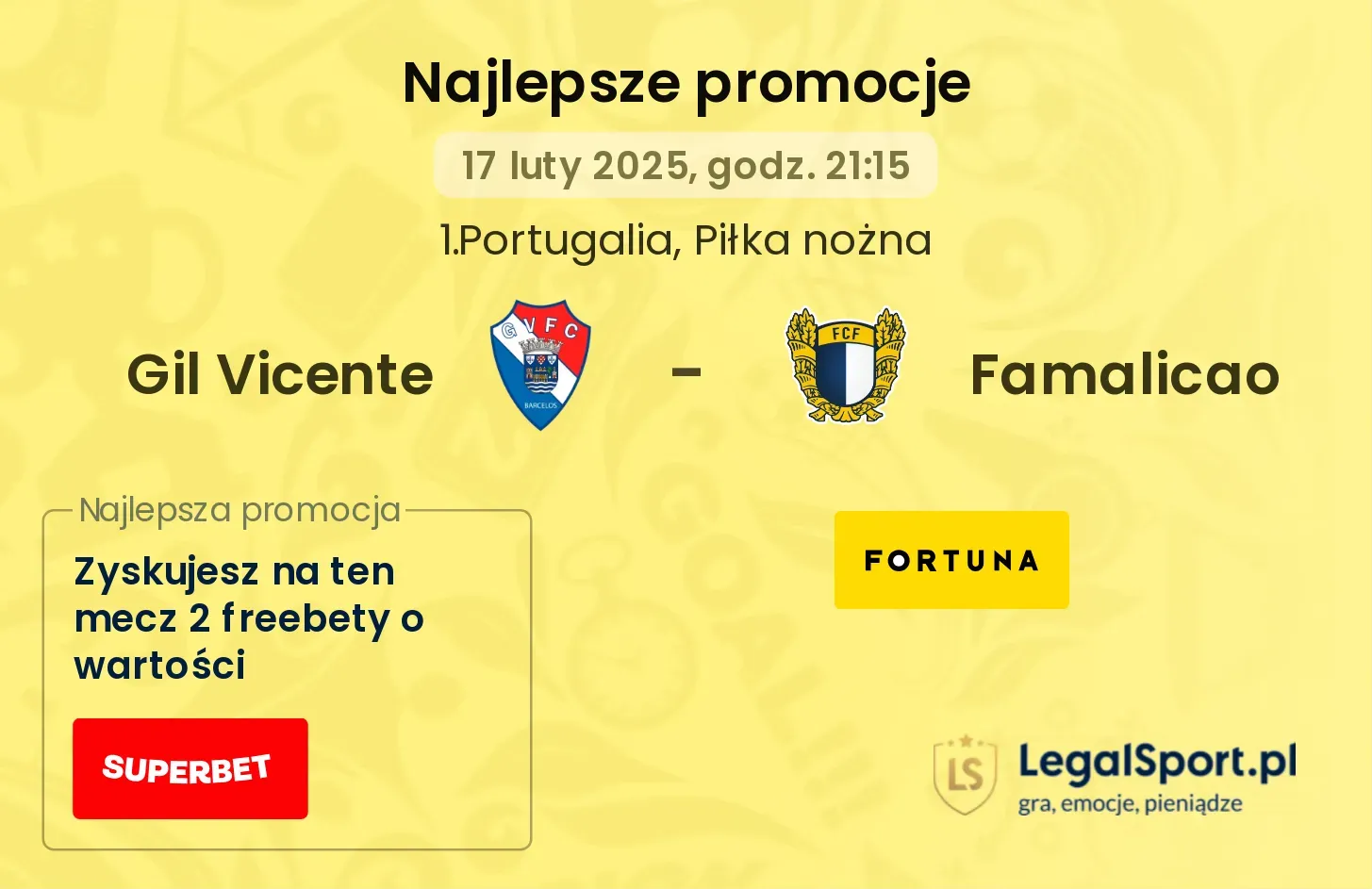 Gil Vicente - Famalicao promocje bukmacherskie