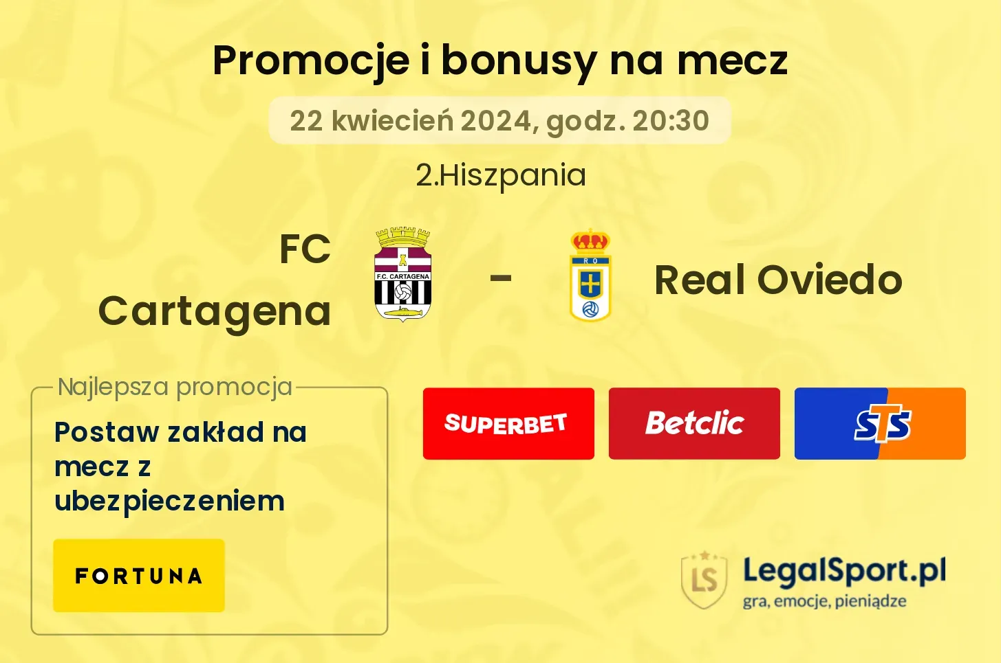 FC Cartagena - Real Oviedo promocje bonusy na mecz