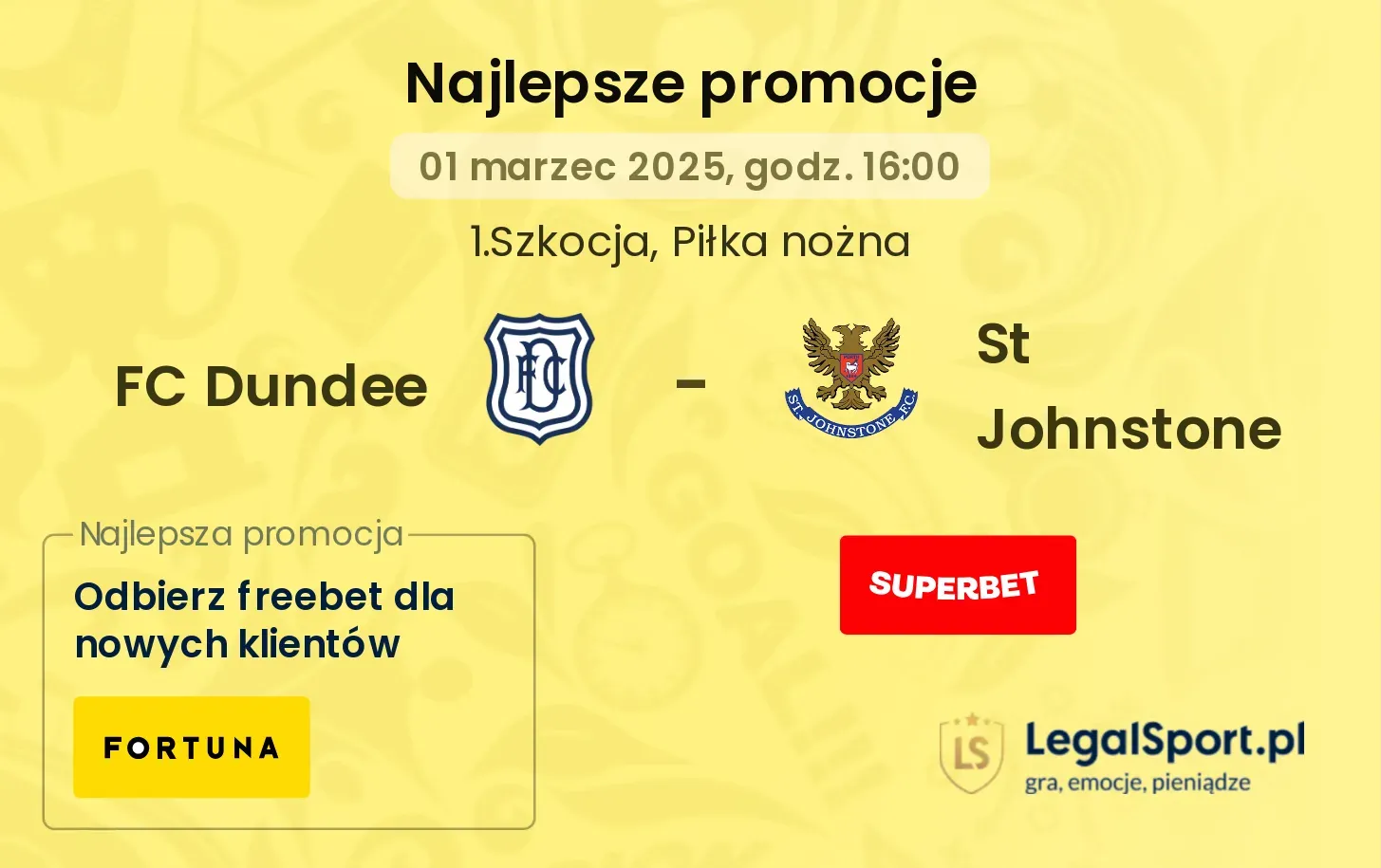 FC Dundee - St Johnstone promocje u bukmacherów