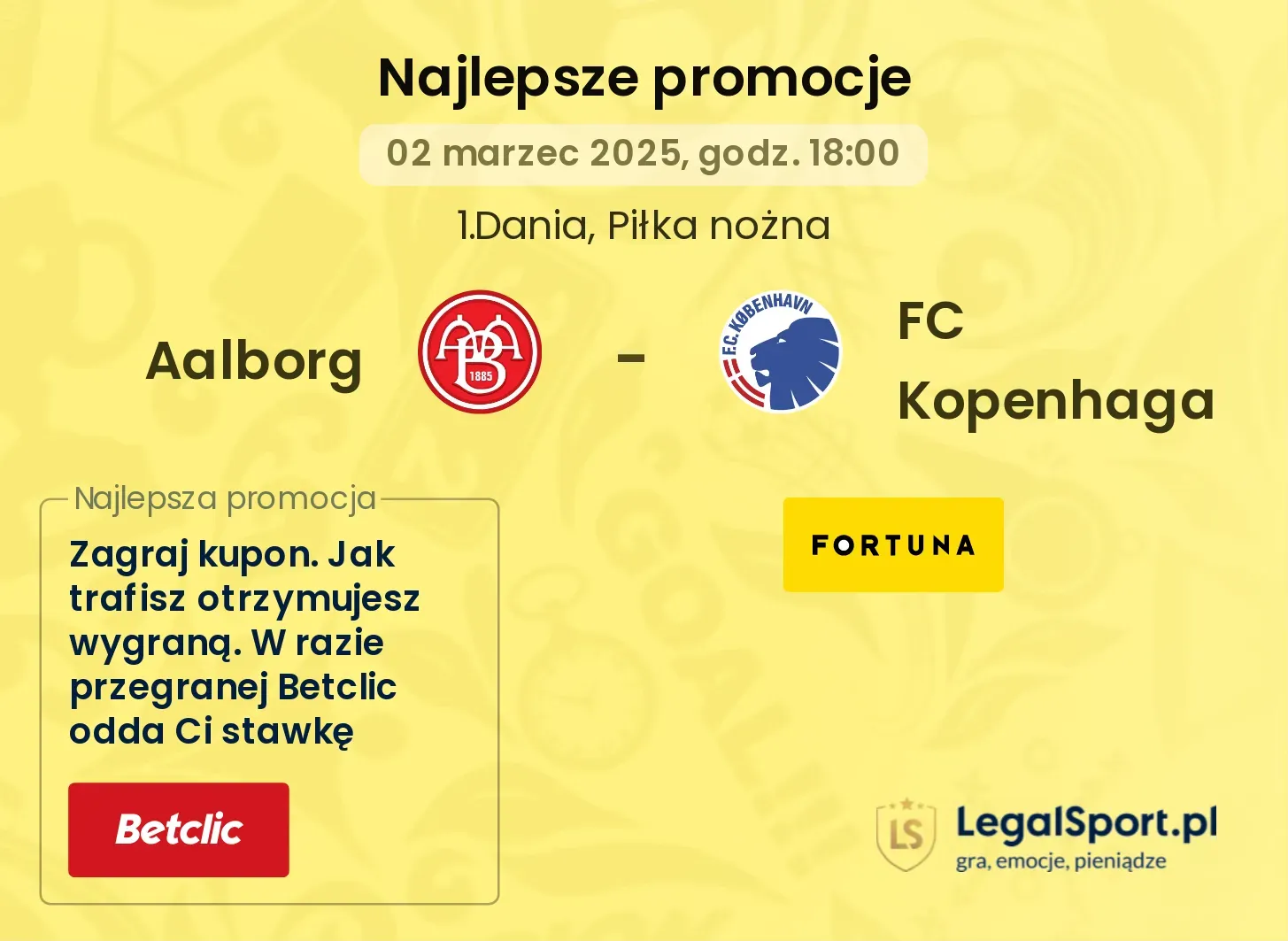 Aalborg - FC Kopenhaga promocje bukmacherskie