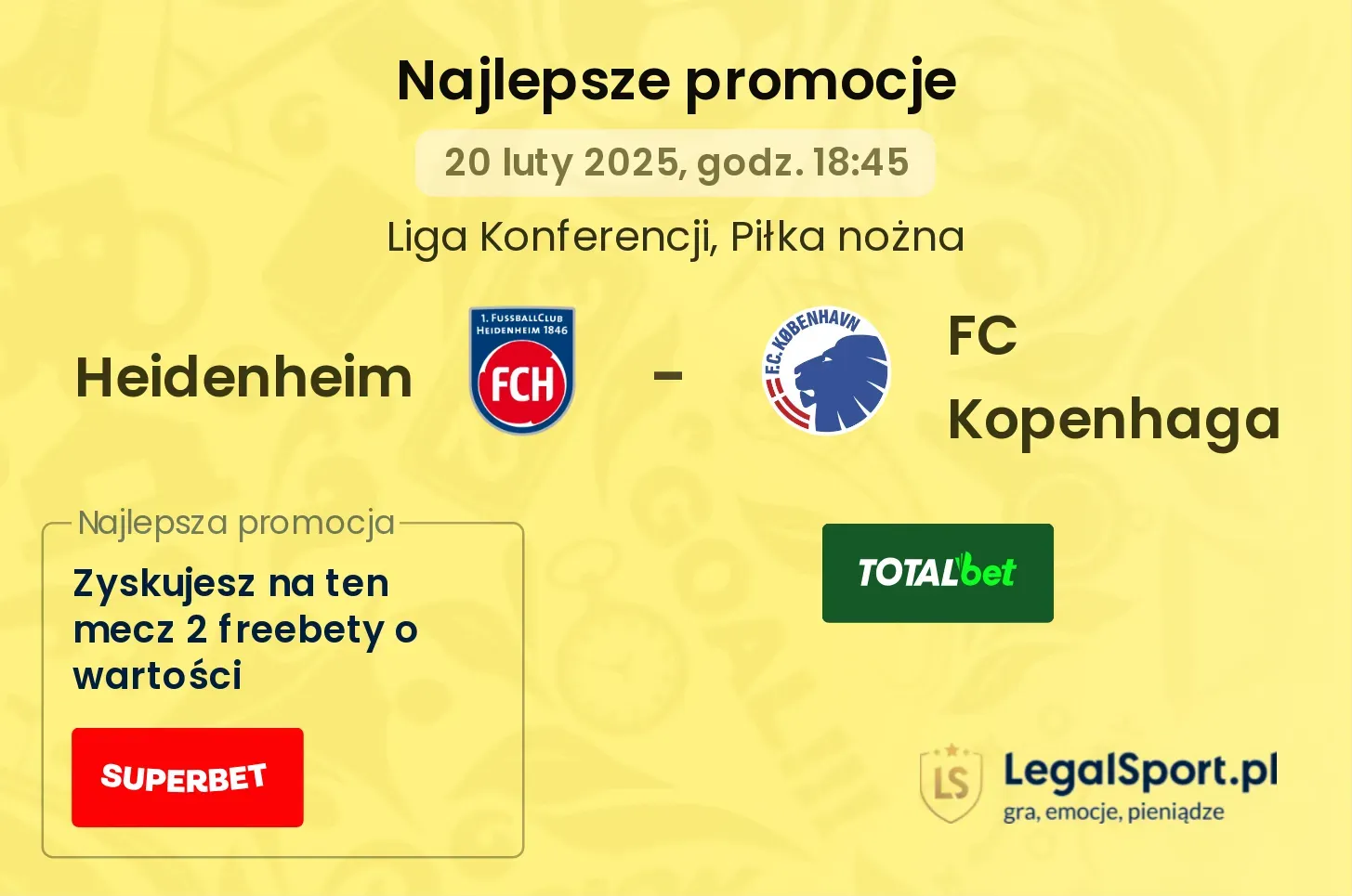 Heidenheim - FC Kopenhaga promocje u bukmacherów