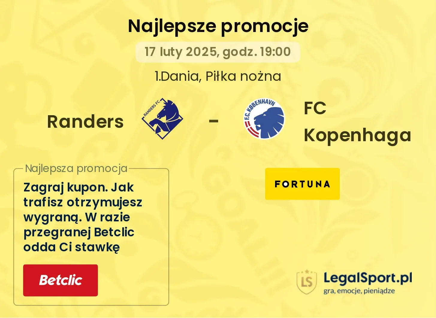 Randers - FC Kopenhaga promocje u bukmacherów