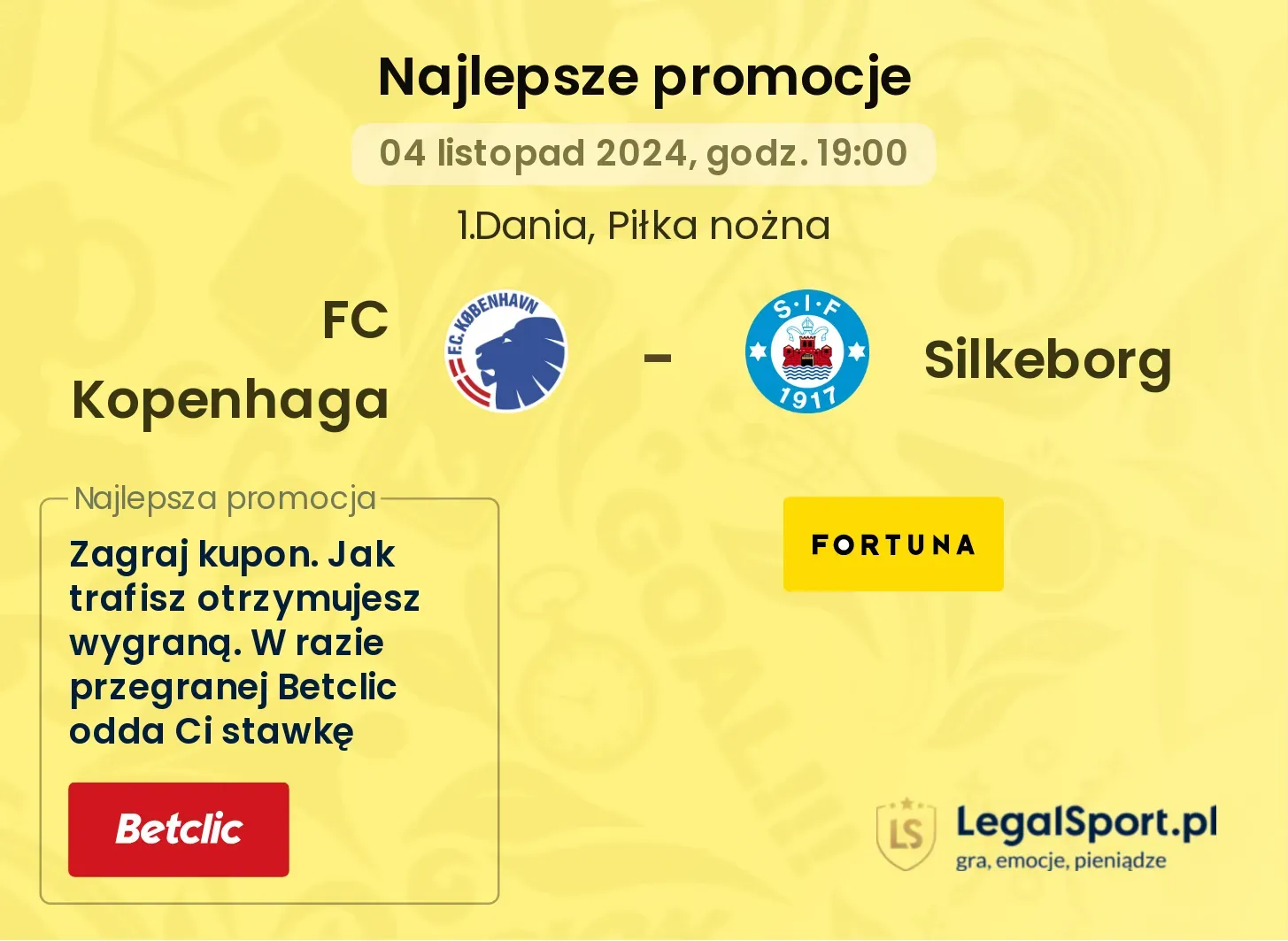FC Kopenhaga - Silkeborg promocje u bukmacherów 04.11, 19:00