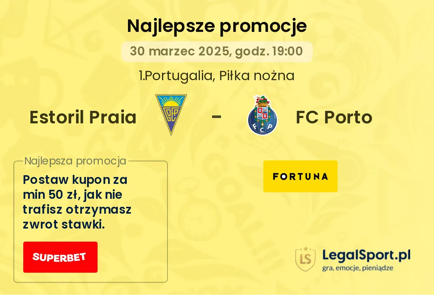 Estoril Praia - FC Porto promocje bukmacherskie