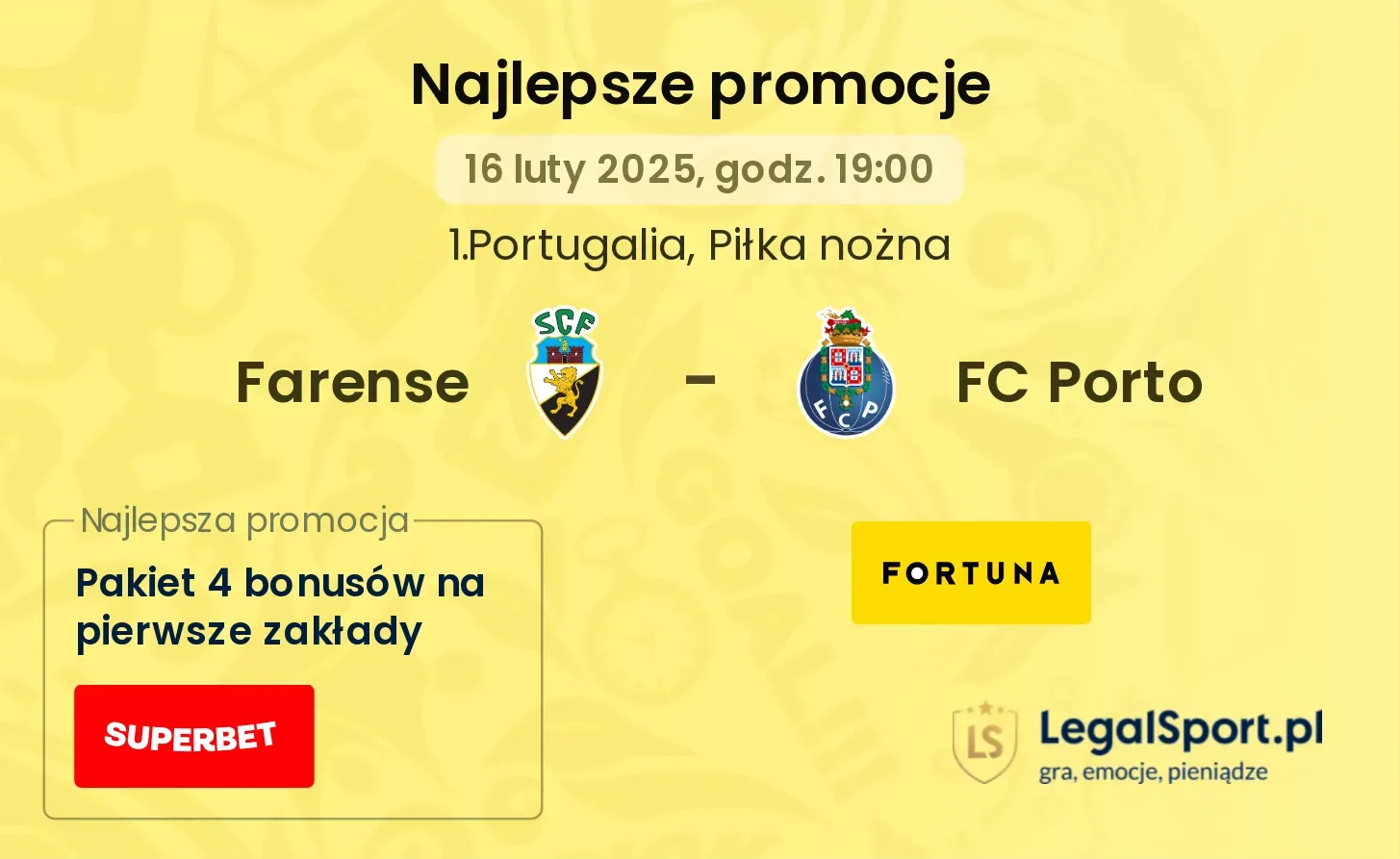 Farense - FC Porto promocje u bukmacherów