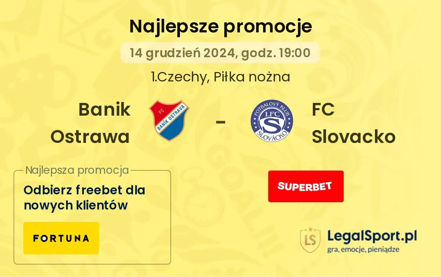 Banik Ostrawa - FC Slovacko promocje u bukmacherów