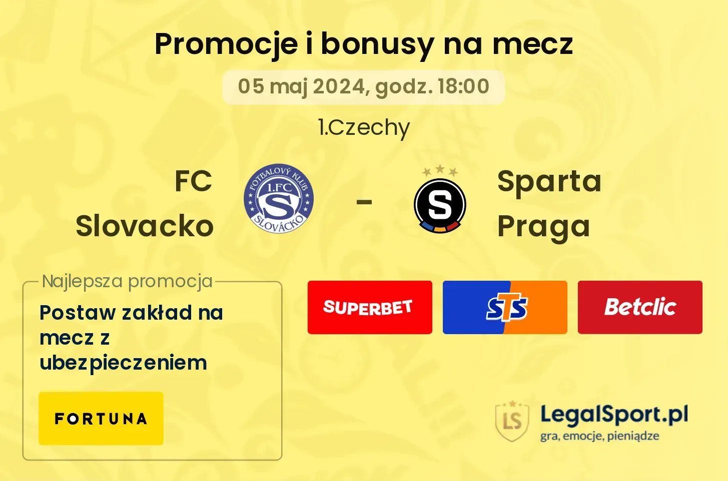 FC Slovacko - Sparta Praga promocje bonusy na mecz