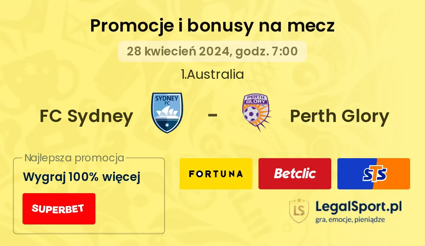 FC Sydney - Perth Glory promocje bonusy na mecz