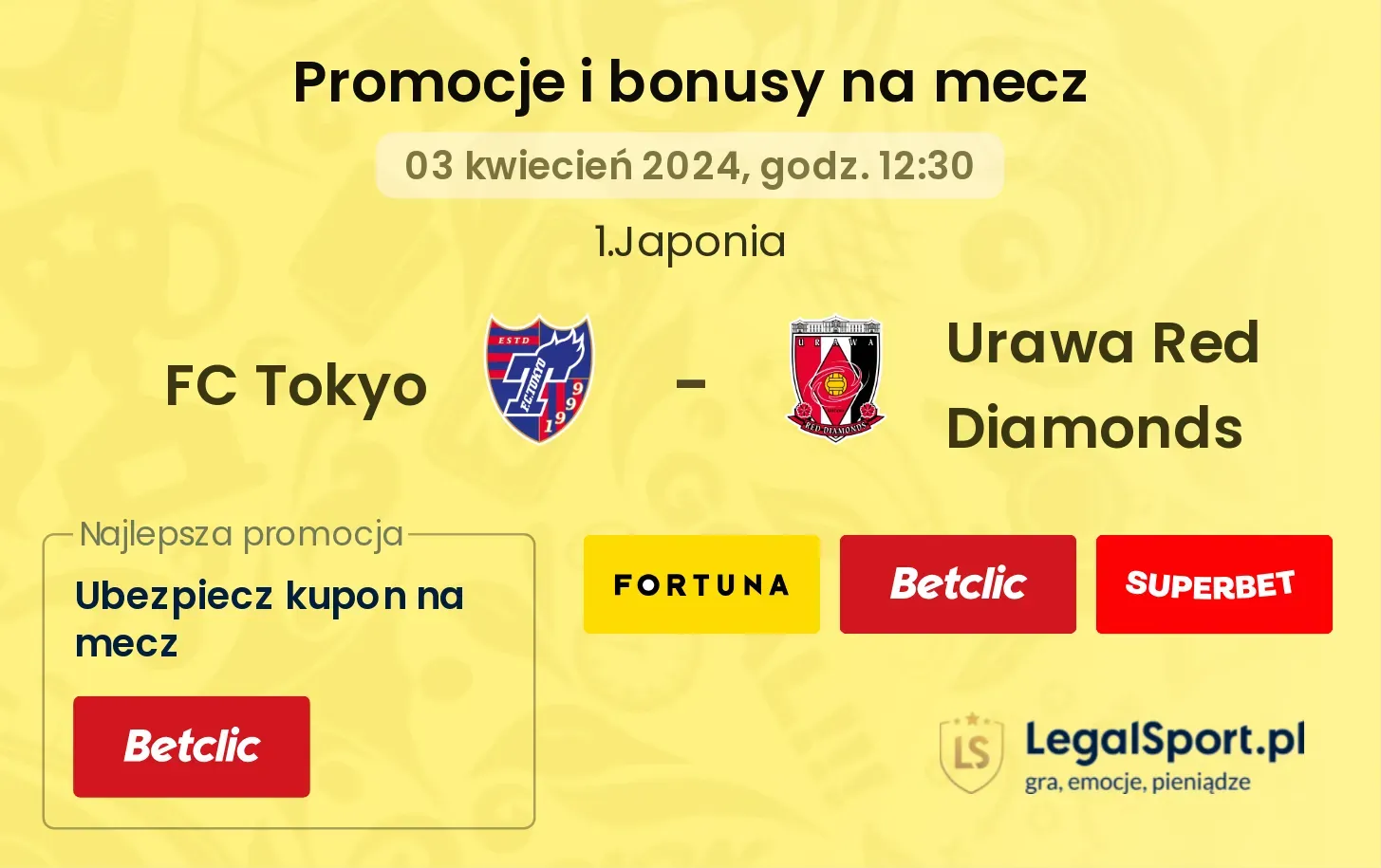 FC Tokyo - Urawa Red Diamonds promocje bonusy na mecz