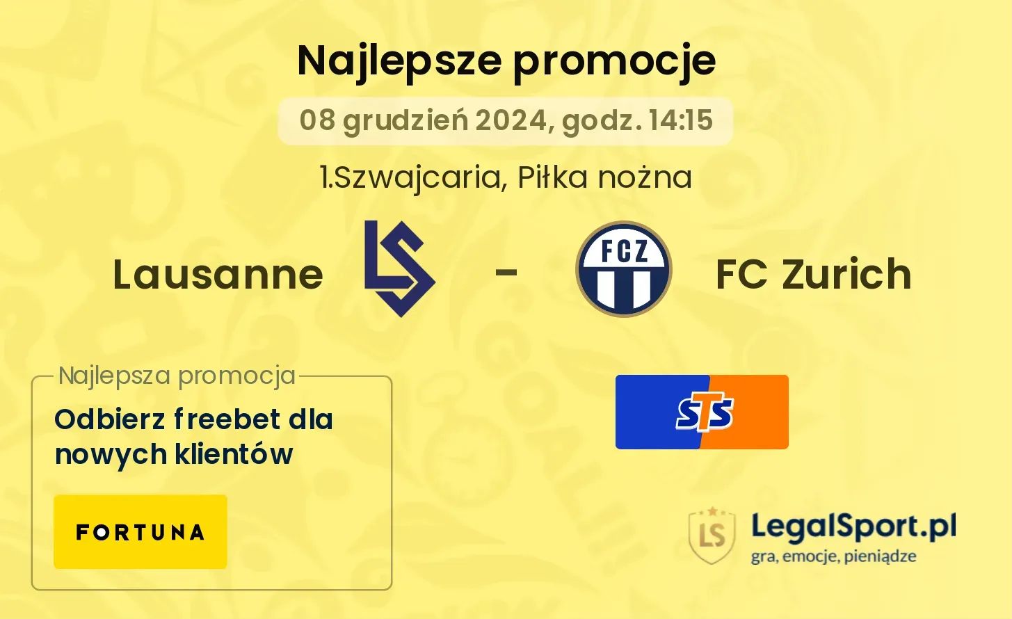 Lausanne - FC Zurich promocje u bukmacherów