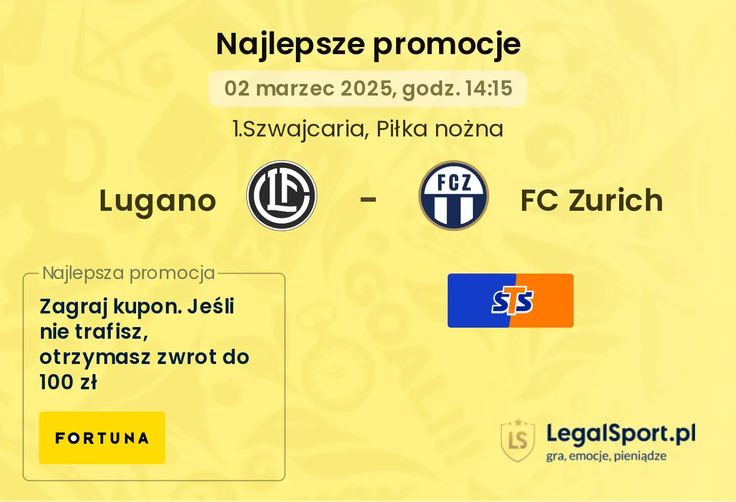 Lugano - FC Zurich promocje u bukmacherów