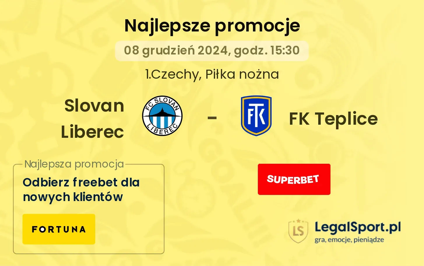 Slovan Liberec - FK Teplice promocje u bukmacherów