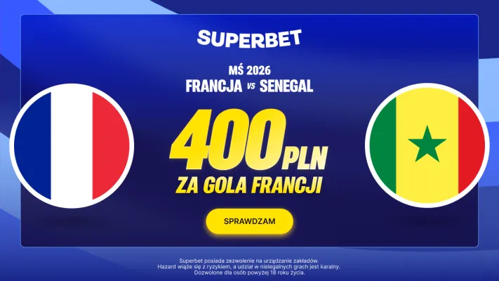 Bonus 400 PLN za gola Francji w meczu z Senegalem od Superbet